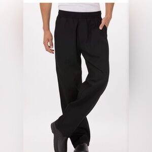 Chef Works Mens Chef Pants Essential Baggy Black Large Hotels Kitchen Casual